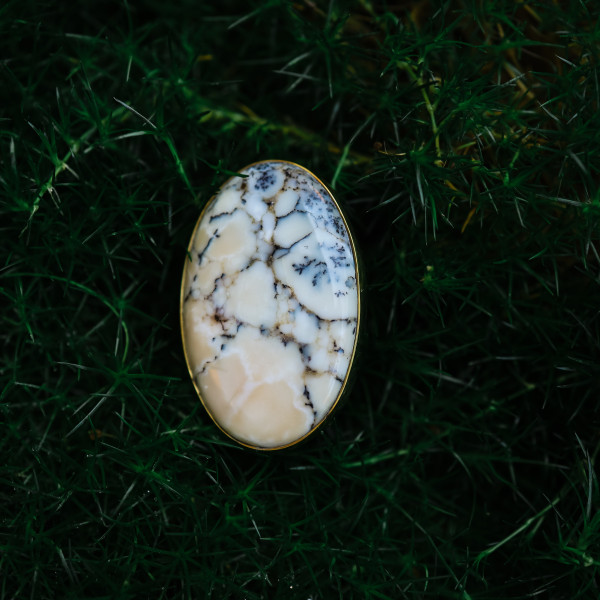 Pierścionek z Agatu Dendrytycznego