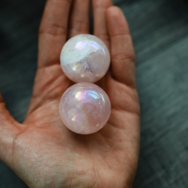 Kula- Kwarc różowy Aura