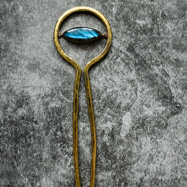 Szpilka do włosów z Labradorytem 3