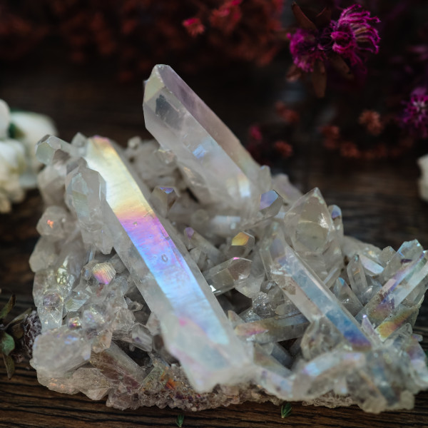 Kwarc Anielska Aura Cluster- duży rzadki okaz